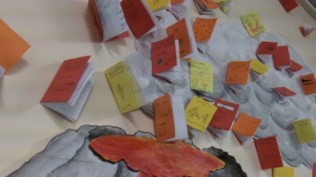 Kids' books close-up