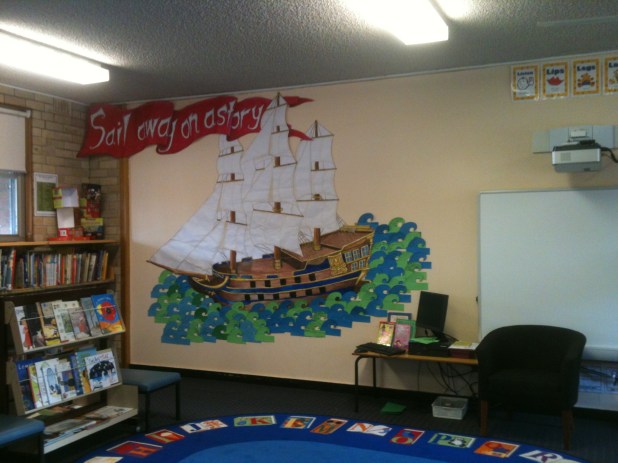 Wide view of our latest library display